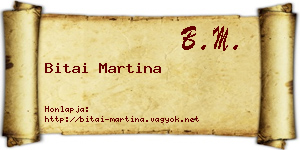 Bitai Martina névjegykártya
